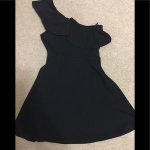 Express One Shoulder Black Dress